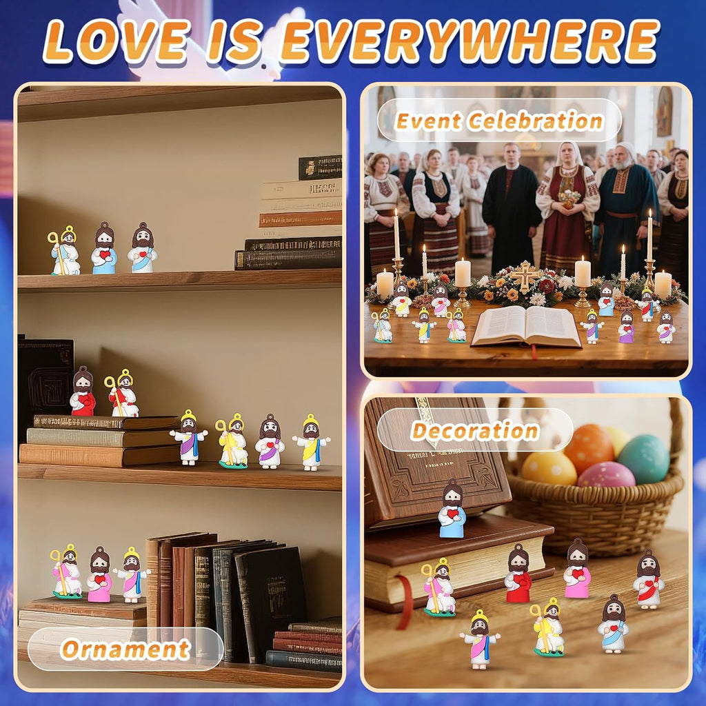 Mini Jesus Figures by [Brand Name] - 60PCS Easter Basket Stuffers | Pocket-Sized Figurines for Hide and Seek
