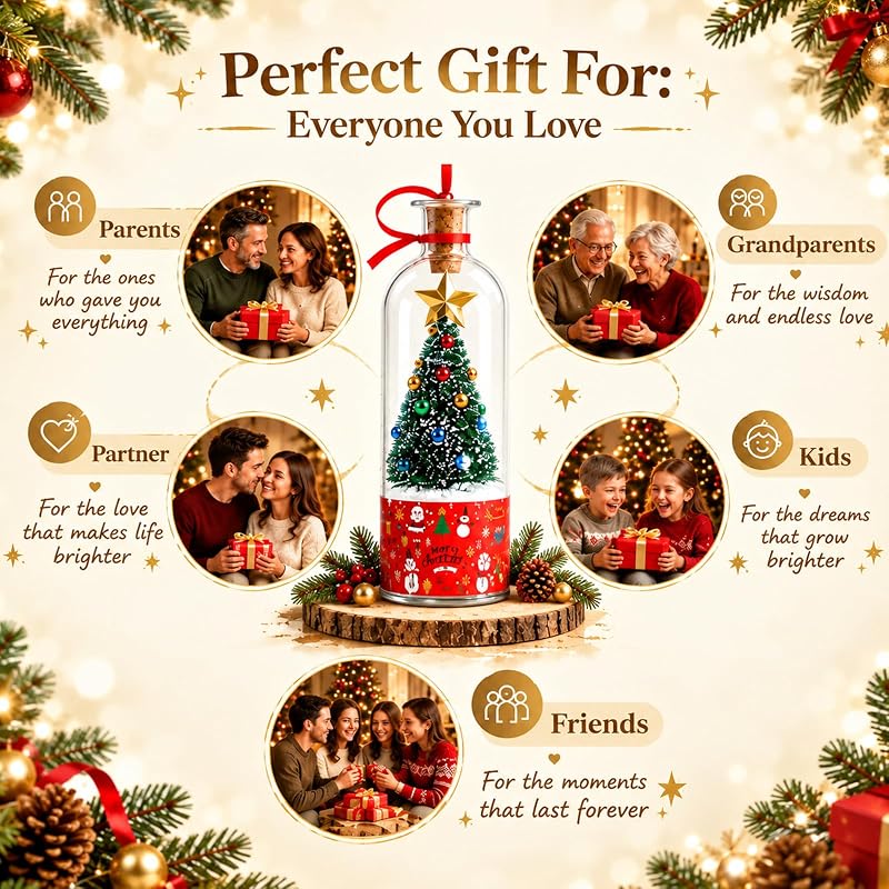 Recordable Christmas Bottle Tree Ornament – 30-Second Message
