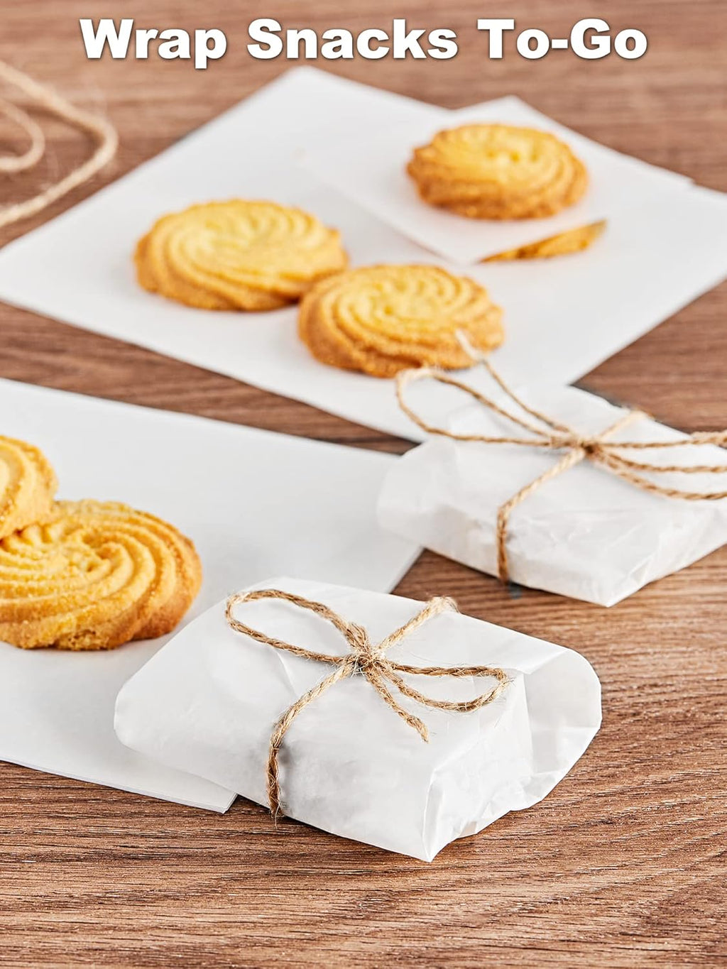 SMARTAKE Non-Stick Wax Paper - 1000 Pcs 6 x 6 Inches Hamburger Patty & Sandwich Separators | White
