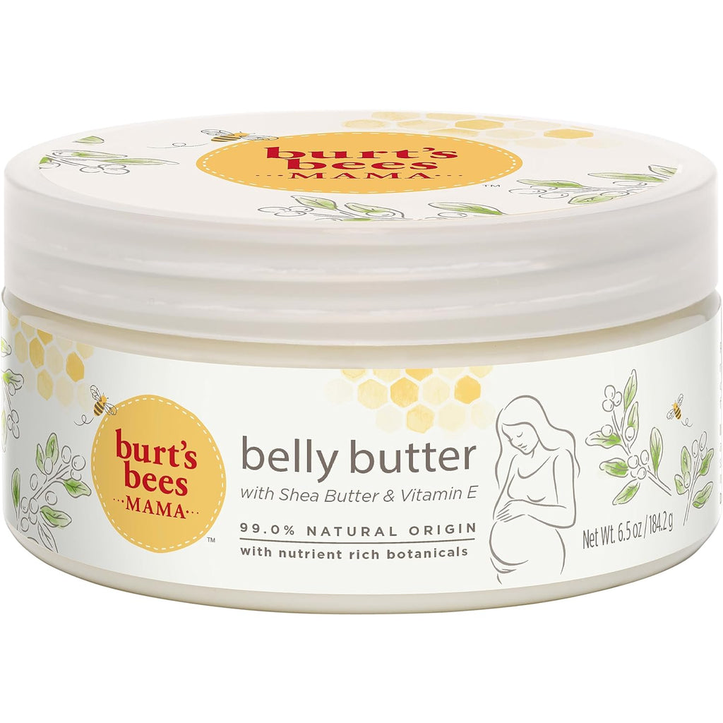 Burt's Bees Mama Belly Butter - Stretch Mark Cream for Pregnancy & Postnatal Care | 6.5 Oz Tub