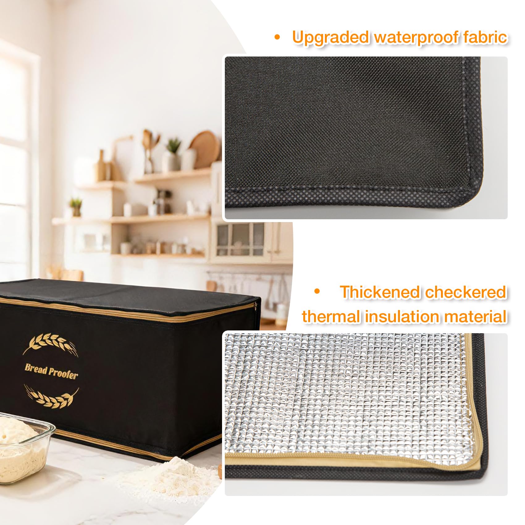 Ftzataz Sourdough Warming Mat with Bread Proofer Warming Box, Sourdough Heating Mat Used to Provide Sufficient Temperature for Bread Proofing, Sourdough Warming, Sourdough Heating, Dough Riser