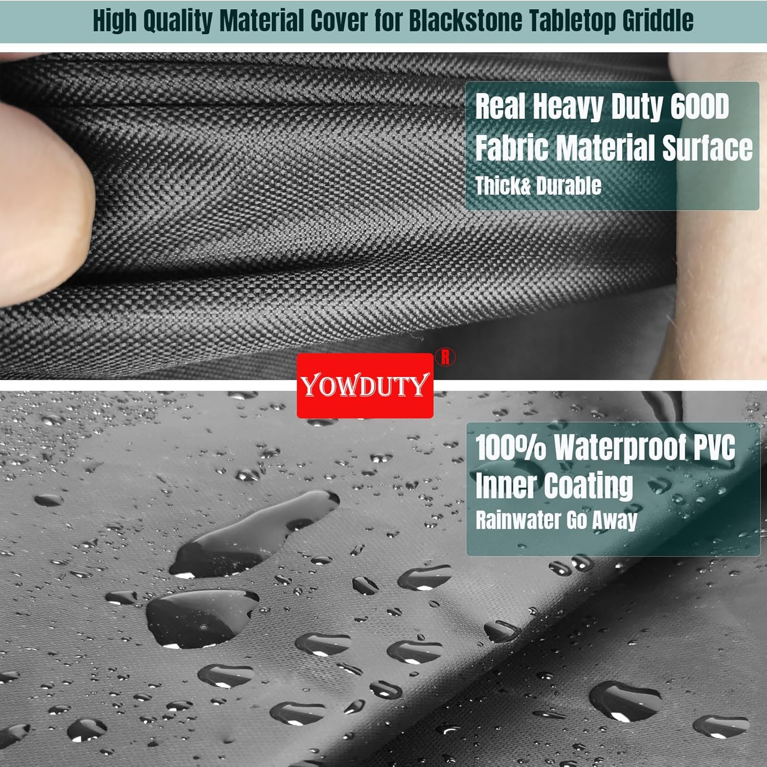 Blackstone Grill Cover - Waterproof & Windproof Heavy Duty 600D Polyester for 17” Griddle
