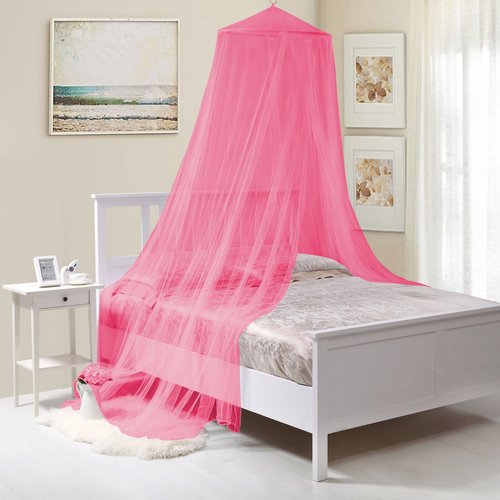 Fantasy Kids 2070455 Kids Collapsible Wire Hoop Bed Canopy, Hot Pink, One Size