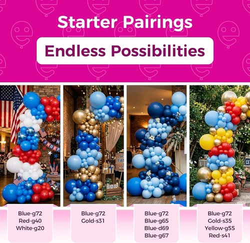 Bezente Royal Blue Latex Party Balloons - 36-Inch Matte Dark Blue Helium Balloons for Graduation & Weddings