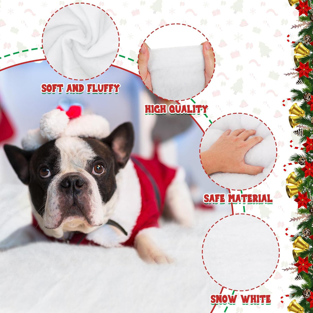 QZYL Christmas Snow Blanket Roll - 3x8FT White Decor for Holiday Decorations & Winter Themes