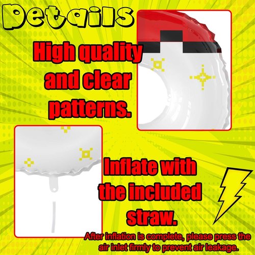 40 Inch Red White Cartoon Theme Number Balloons Large Birthday Party Number Balloons Cartoon Animation for Kids Birthday Party Decoration Supplies (Number 6)