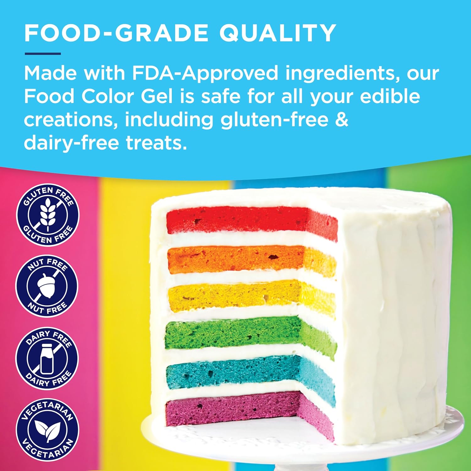 Satin Ice Liquid Gel Food Color - Deep Red, 0.61 Fl Oz Bottle for Vibrant Baking and Decorating