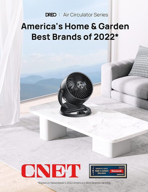 DREO Tower Fan Bundle - 25ft/s Velocity Quiet Oscillating Floor Fan & 12" Table Air Circulator | 4 Speeds, 4 Modes