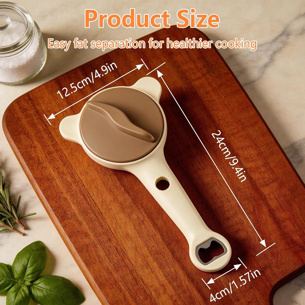 Skiennix 4-in-1 Jar Opener - Adjustable Stainless Steel Lid Remover for Seniors & Arthritis | Fits Jars, Bottles & Cans