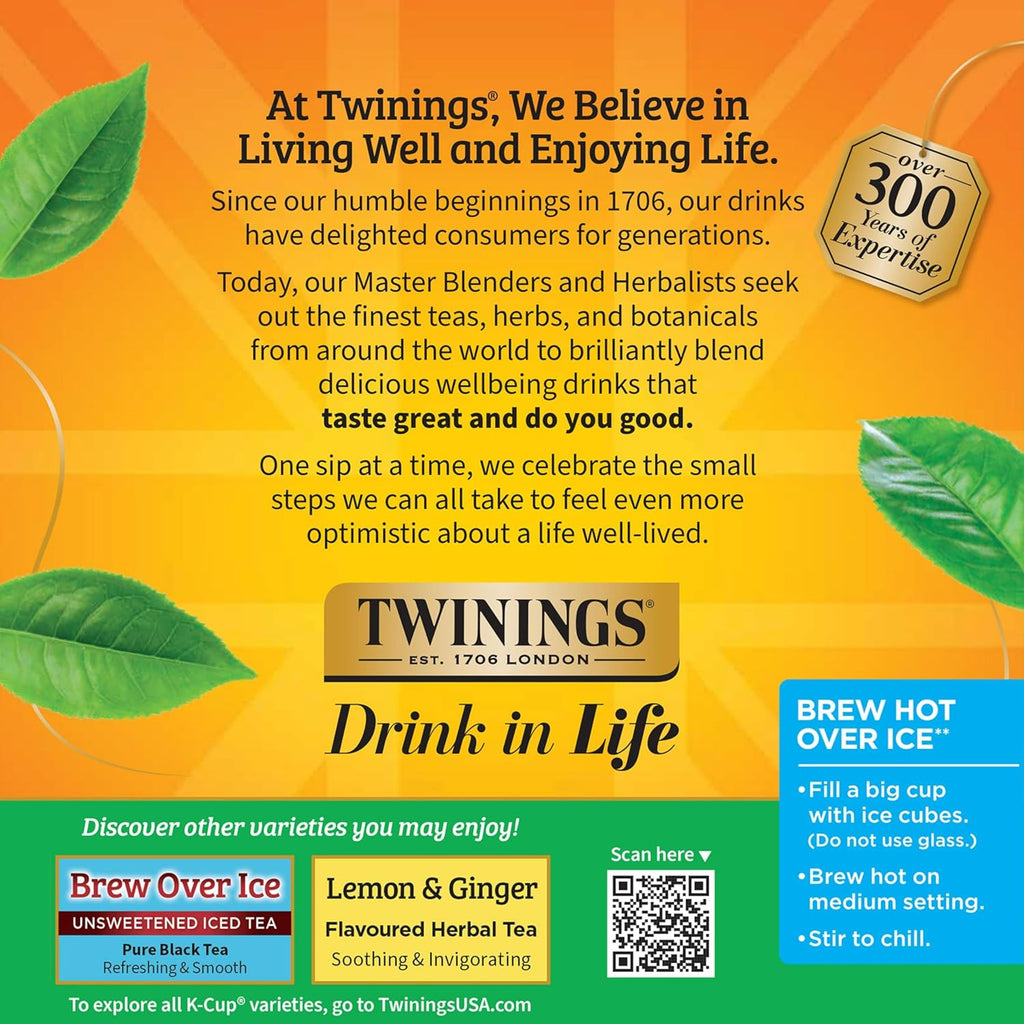 Twinings Green Tea K-Cup Pods - 24 Count | Smooth Flavor & Enticing Aroma, Perfect Hot or Iced