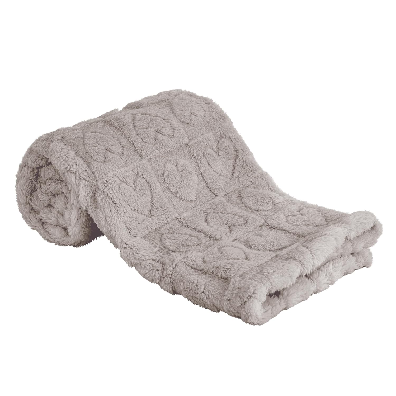 Yurhap Fleece Baby Blanket - Ultra Soft Heart Checkered Design | Cozy 30"x40" Infant Receiving Gift (Oxford Tan)