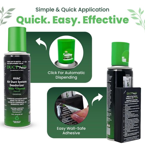 Air Freshener for HVAC System, Commercial, Residential & Cars| Made with Thyme extract, natural Plant based product Now available in a Concentrated Formula for maximum effectiveness (PACK 1)