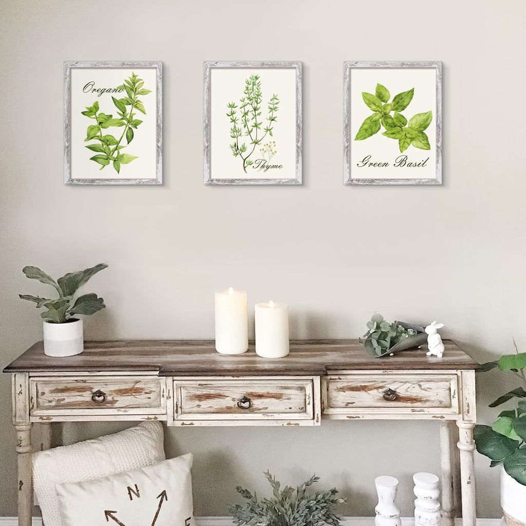 Upsimples 11x14 Picture Frame - Rustic White Wall Hanging Frame for 8x10 Photos with Mat