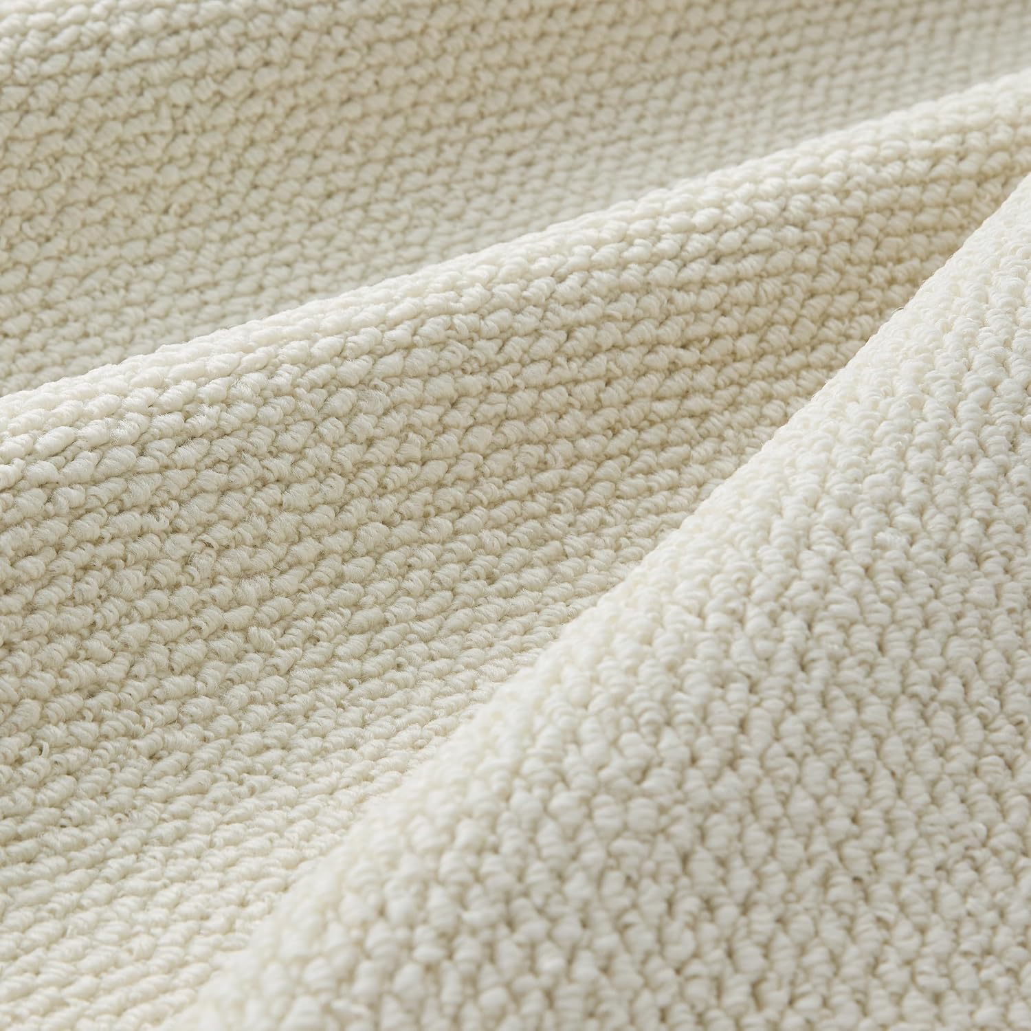 Bedsure 5x7 Faux Wool Area Rug - Machine Washable, Non-Slip, Pet Friendly, Cream for Living Room & Bedroom