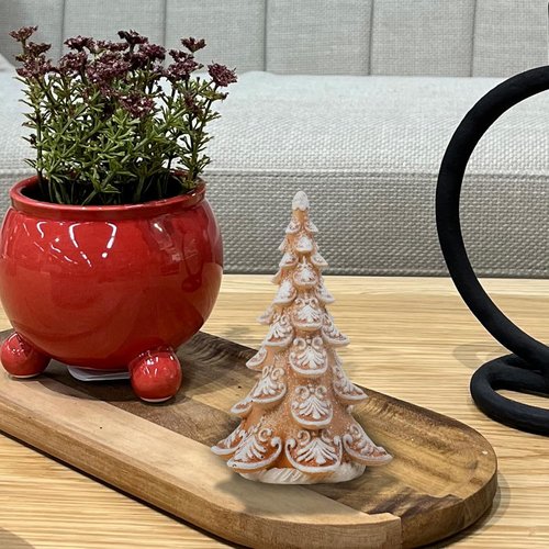 Cynkeyee Gingerbread Christmas Decorations - Collectible Tree Figurines | Festive Table Centerpiece 3.5x3x5.5 Inch