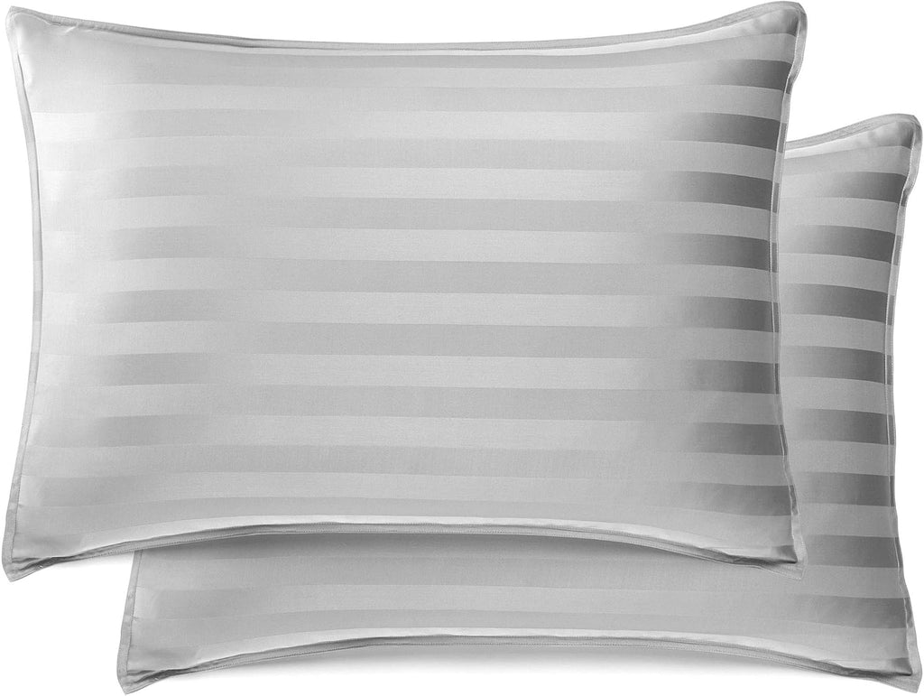 Pure Bamboo King Sheets - Luxuriously Soft 100% Organic Viscose Bed Sheet Set | Jacquard Silver, 2-Year Quality Promise