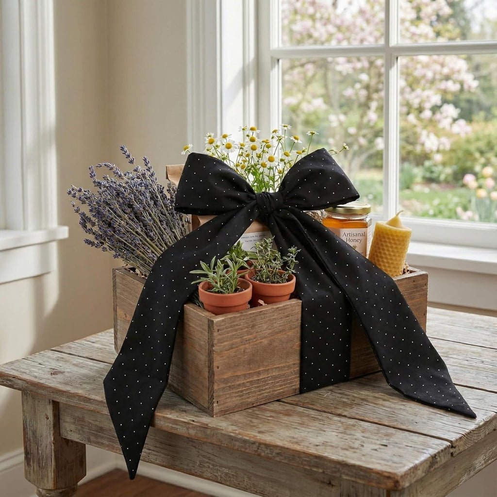 YKW Black Rhinestone Wreath Sash - 2 Pack Sparkle Ribbon for Christmas & Wedding Decor | 54x5 Inch