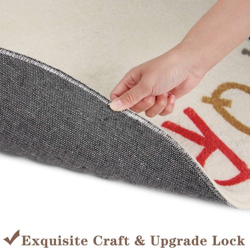 Topotdor Rainbow Round Kids Play Rug Alphabet Nursery Area Rug Extra Large Soft Crawling Play Mat for Children Toddlers Bedroom (40 inch, Multi Color)