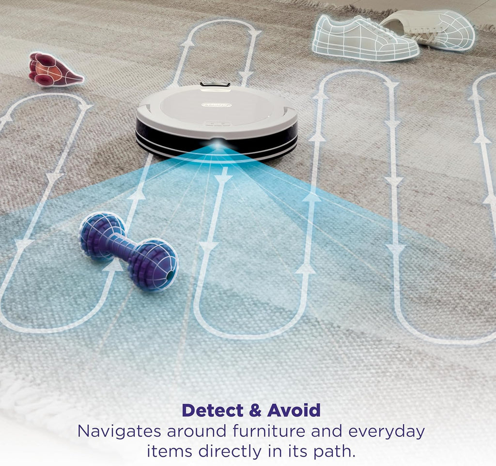 Shark Navigator Robot Vacuum - Powerful Suction & Smart Navigation | Self-Empty Base, White, AV2110S