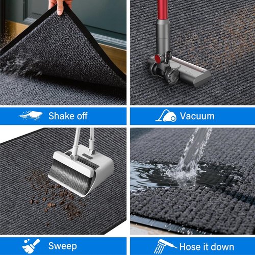 Durable 3' X 5' Front Door Mat by [Brand Name] - Heavy Duty Non-Slip Indoor/Outdoor Entrance Mat
