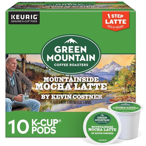 Green Mountain Coffee Roasters Mocha Latte K-Cup Pods - One Step Single Serve, 10 Count Box