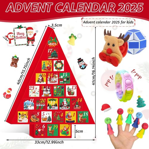 Fidget Advent Calendar - 24 Days of Surprise Gifts | Sensory Toys for Kids & Teens