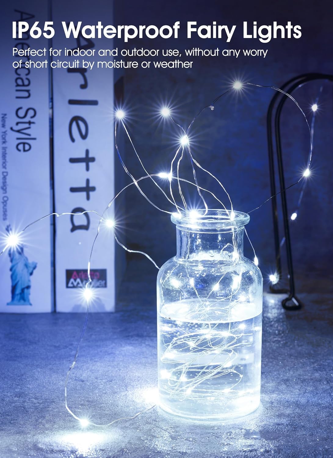 Minetom 6 Pack Fairy Lights - Battery Operated 7ft 20 LED Waterproof Silver Wire for DIY Crafts & Wedding Décor