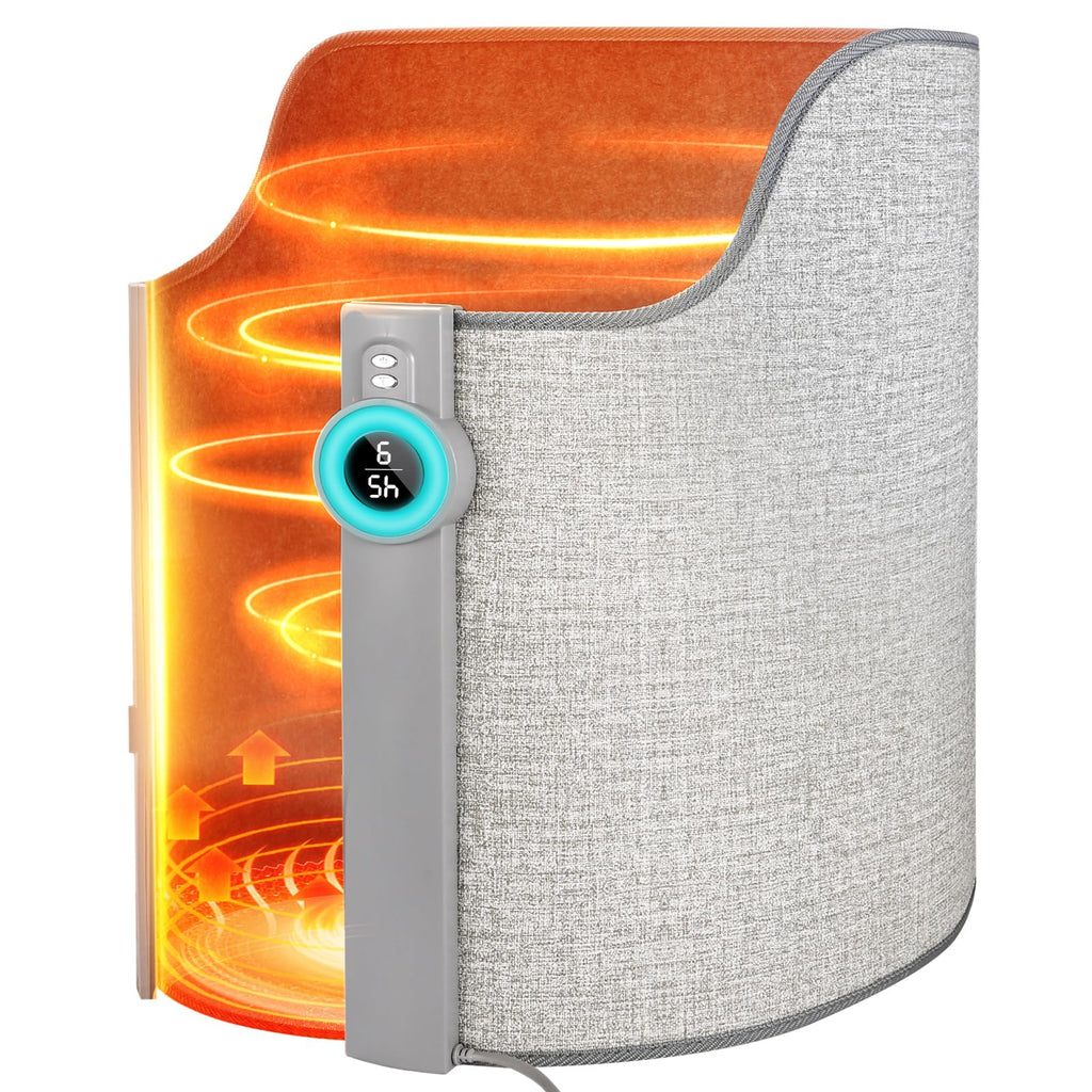 Under Desk Heater for Office & Home, Quiet Electric Foot/Leg Warmer with Heated Floor Mat, Personal Electric Panel Space Heater with Thermostat & Timer, Suitable for Birthday or Christmas Gifts