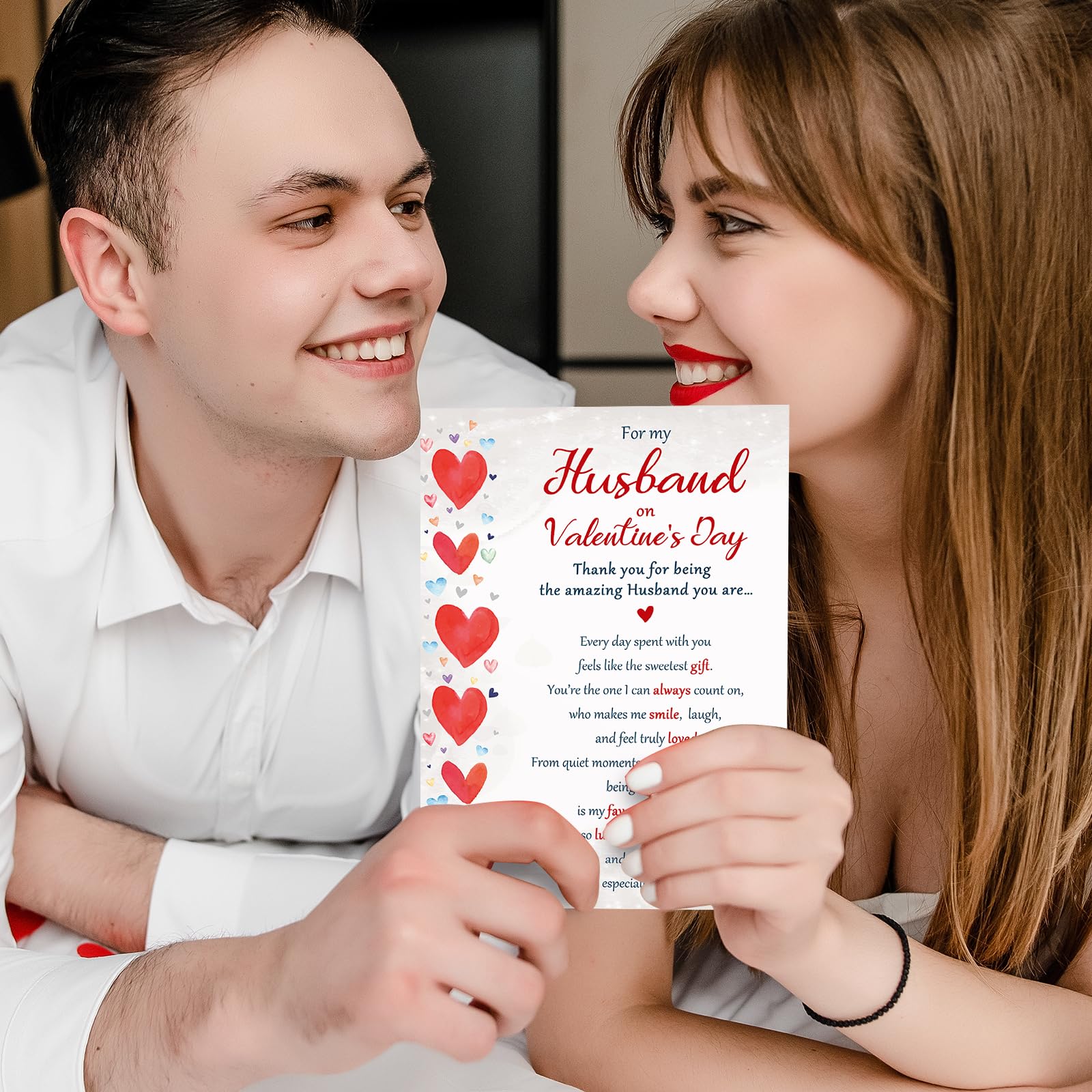 Beixian Valentines Day Cards Gifts for Husband from Wife, Funny Husband Valentines Day Card Gift for Him-8x5.3 Inches, Double-Sided