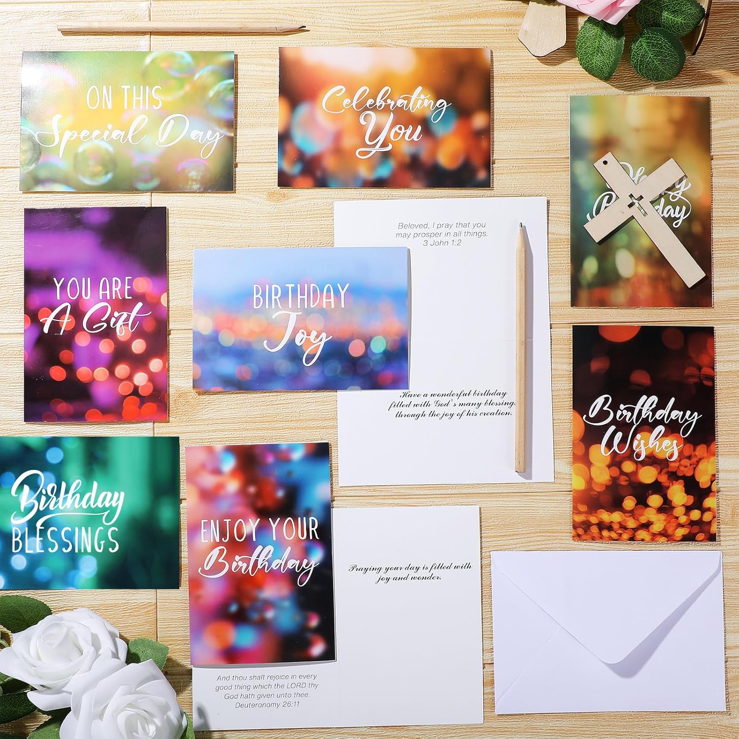 Zhanmai 80-Pack Christian Birthday Cards - Assorted Blessings with Scripture | 4 x 6 Inch Envelopes