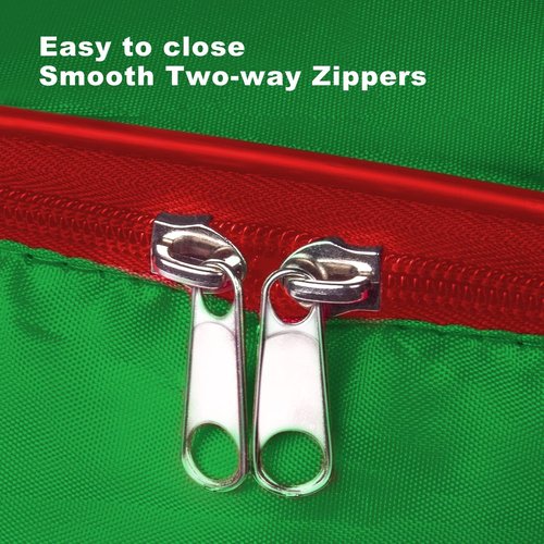 Christmas Wreath Storage Bag | 30" Heavy-Duty Container with Reinforced Handles & Double Zipper - Protect Decorations - Green