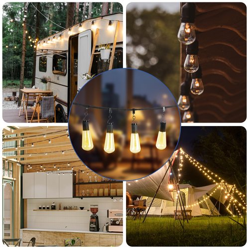 Manysky S Hook Curtain Clips, 45 Pack 304 Stainless Steel Hanging Party String Lights Christmas Garden Courtyards Decoration, Gutter Wall-Grid Tent Camper Awning Hangers, 2.4 Inch Black