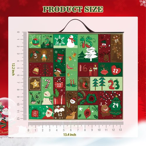 Christmas Advent Calendar 2025, Empty Advent Calendar to Till Yourself, 24 Days Christmas Countdown Advent Calendar, Reusable Xmas Gifts Boxes for Boys Girls Teens Adults