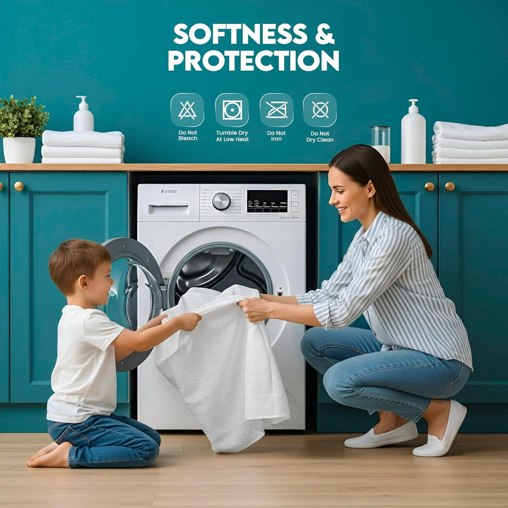 Utopia Bedding Waterproof Mattress Protector - Soft & Breathable Twin Size Dual-Sided Terry Cover