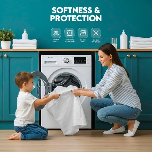 Utopia Bedding Waterproof Mattress Protector Top and Both Sides, King Size, Soft and Breathable Dual Sided Terry Mattress Cover, Fitted Style with Stretchable Elastic Pockets