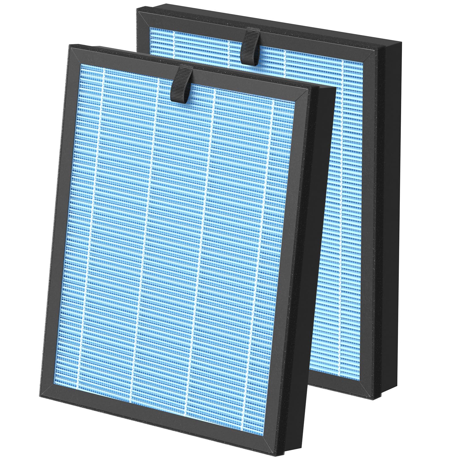 OFFICIAL MJ005H Replacement Filter for POMORON MJ005H Air Purifiers, HEPA Air Filter, 4-Stage Filtration, Activated Carbon Multi-Layer Filter for Dust Smoke Pet Dander Pollen, 2 Pack