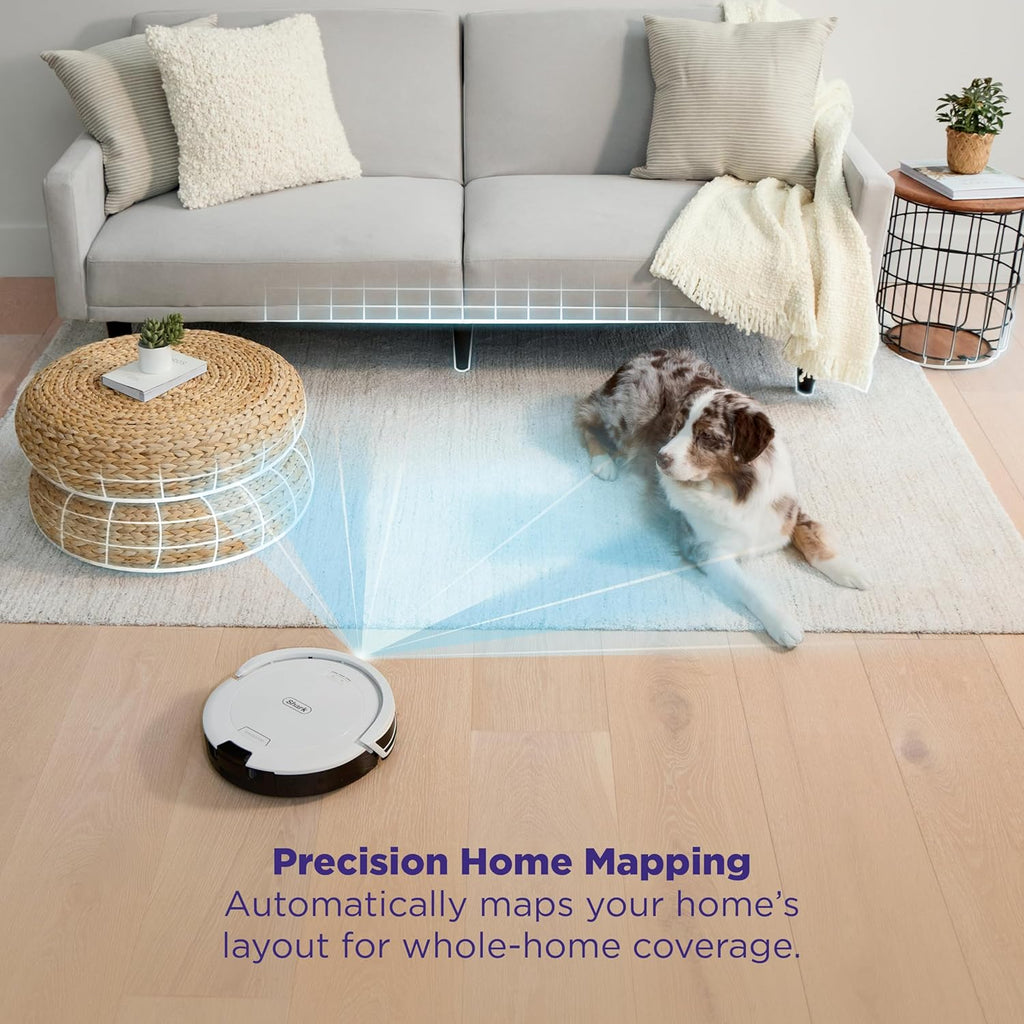 Shark Navigator Robot Vacuum - Powerful Suction & Smart Navigation | Self-Empty Base, White, AV2110S