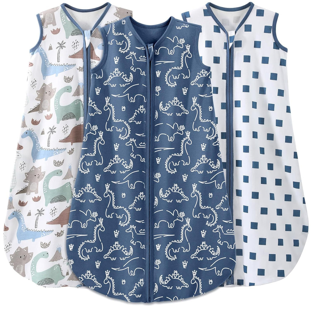 Yoofoss Baby Sleep Sack - 100% Organic Cotton Wearable Blanket | Lightweight 2-Way Zipper for 6-12 Months