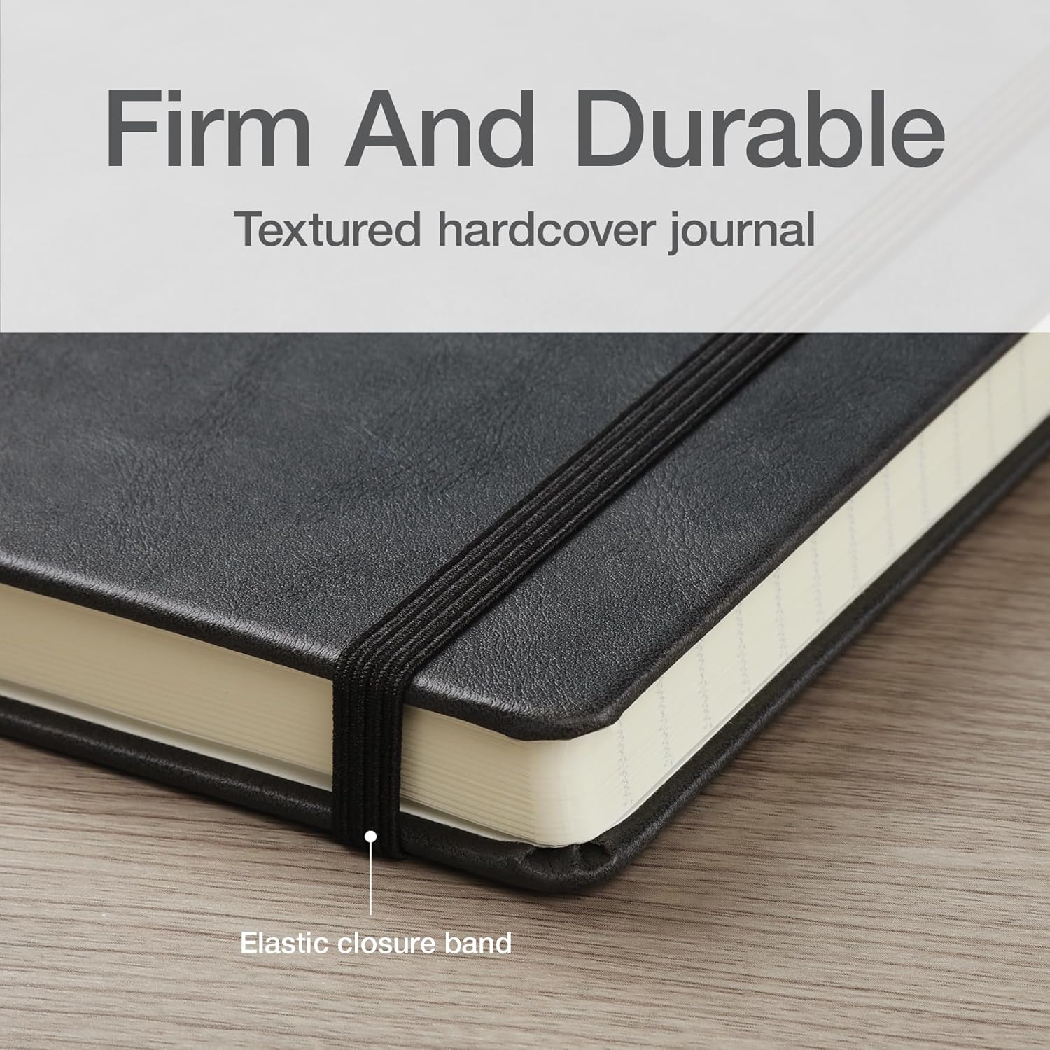 Oxford Journal Lined Writing Notebook - Classic Hardcover Writer's Journal, 192 Pages, 7.5" x 9.5", Black