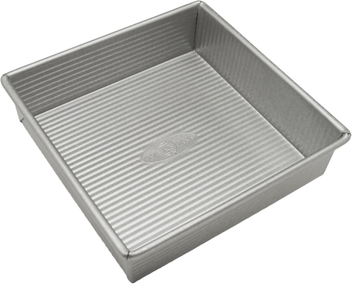 USA Pan Bakeware Nonstick Square Cake Pan - 8 Inch Aluminized Steel for Perfect Baking