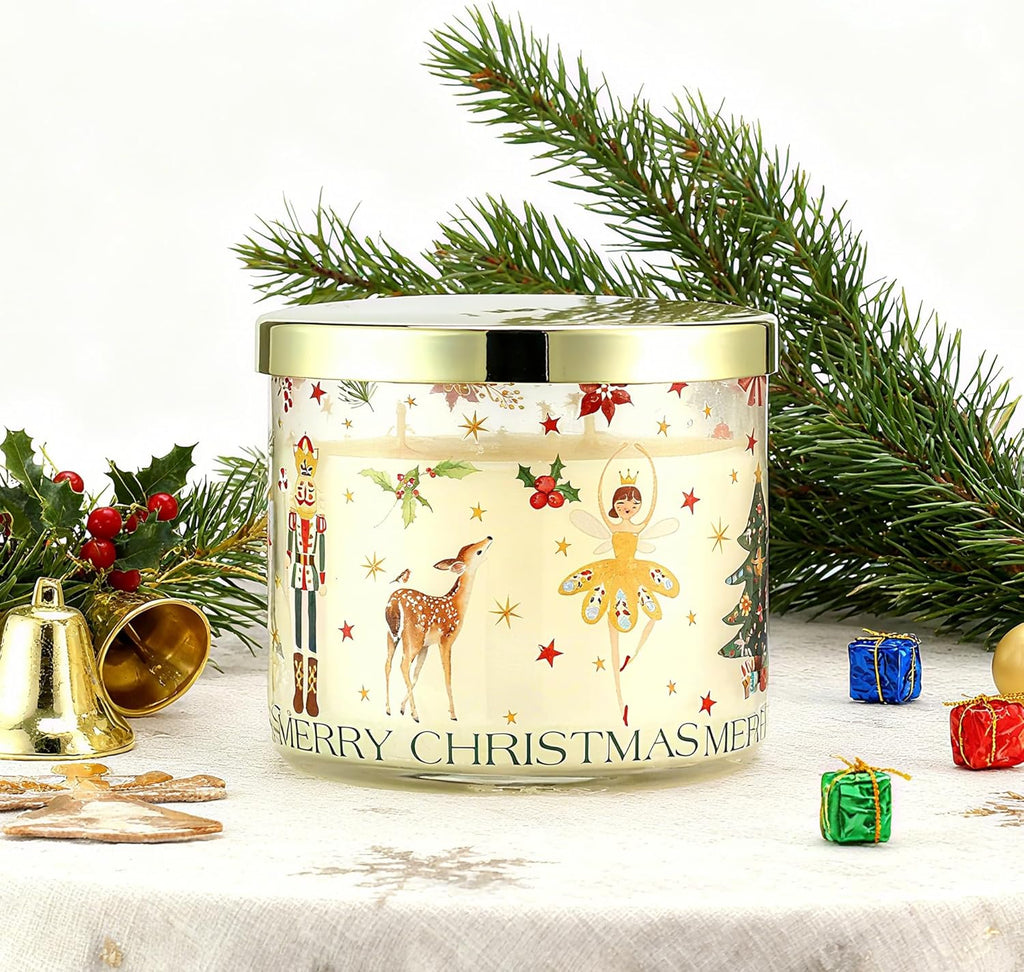 Regine Switzerland Pine Scented Christmas Candle - 14oz Nutcracker Ballet Design Gift