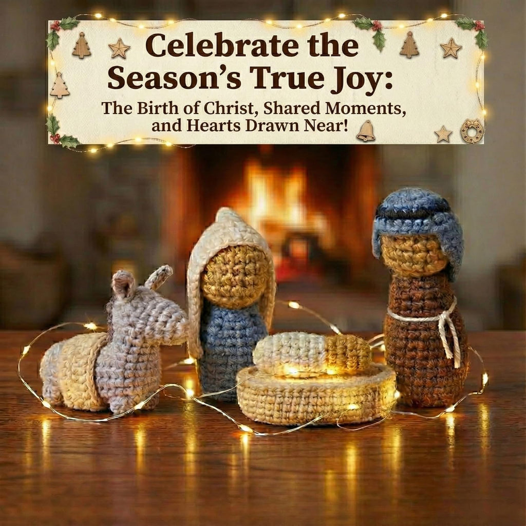 OASSIE Nativity Set - Handmade Crochet Christmas Decorations | Indoor Christian Gifts for Home Decor