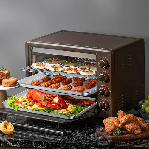Deedro Baking Sheet Set - Stainless Steel Cookie Half Sheets with Cooling Racks | Heavy Duty, 17.3 x 12.3 Inch