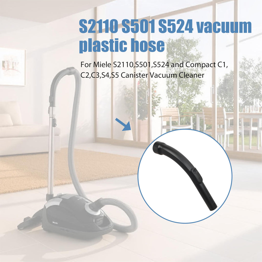 Shinelan S2110 S501 S524 Replacement for Miele Vacuum Plastic Bent End Hose,Replacement Part 5269091 Compatible with Miele Compact C1, C2, C3 S4,Canister Vacuum Cleaner