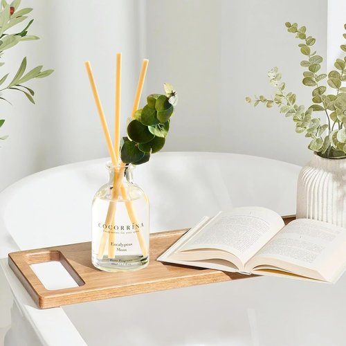COCORRÍNA Eucalyptus Reed Diffuser Set - 3 Invigorating Scents: Eucalyptus & Moss, Clean Linen, Ocean Mist | 5.1 oz Total