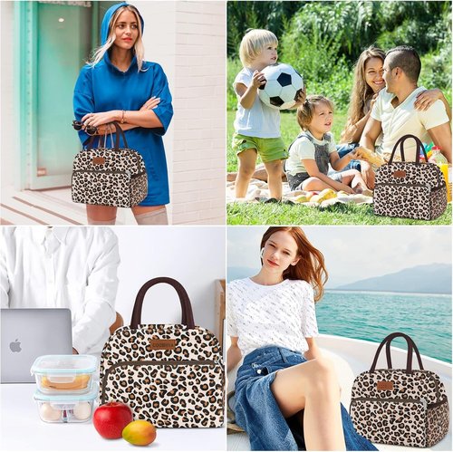 Coobiiya Insulated Lunch Box Tote - Leakproof, Reusable Lunch Bag for Work/Travel | Large Capacity
