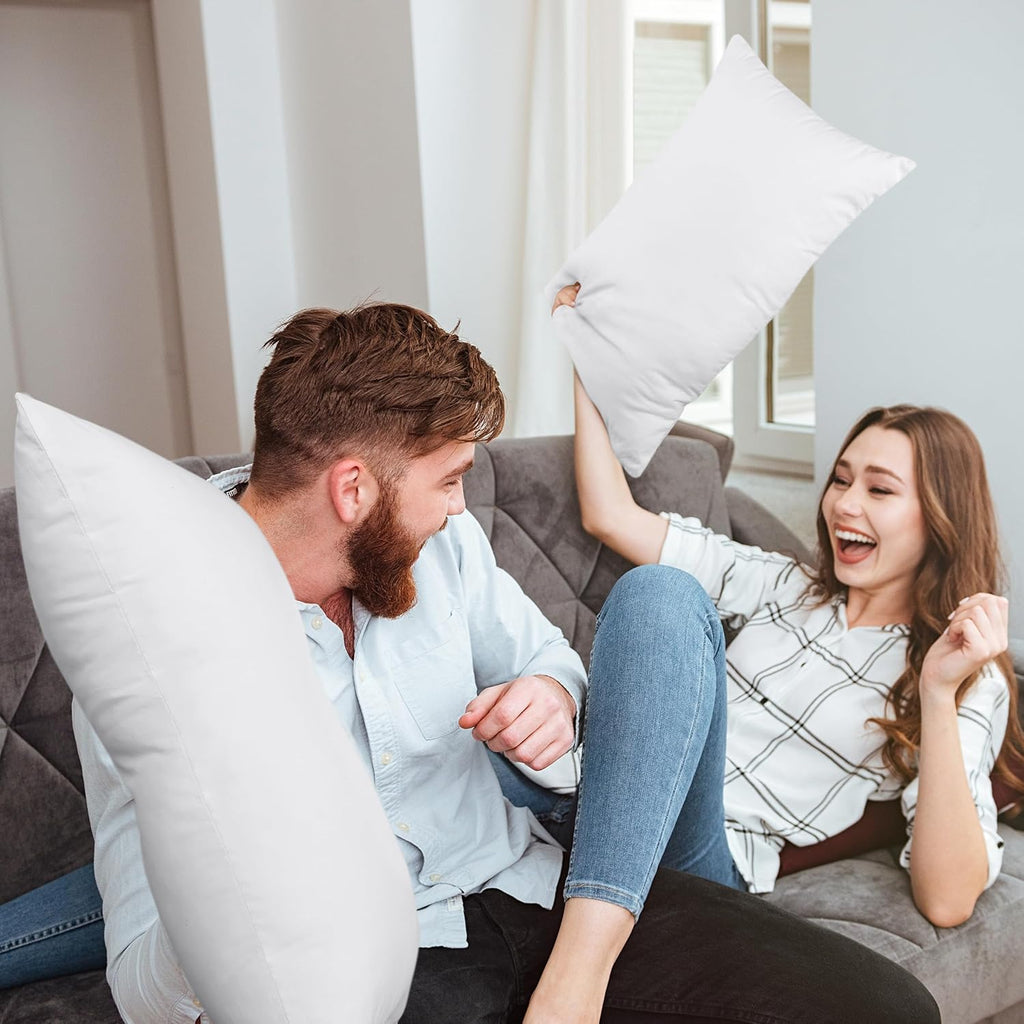 Utopia Bedding 16x24 Pillow Inserts - Set of 2 White Decorative Throw Pillows for Sofa & Couch - Soft & Fluffy Cushions