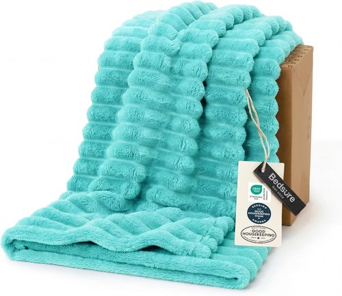Bedsure GentleSoft Twin XL Blanket - Cozy Blue Fleece Throw for Women | Perfect Gift, 66x90 Inches