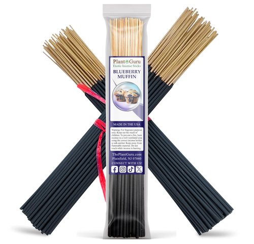 Blueberry Muffin Incense Sticks 11" - 1 Bundle 85 to 100 Sticks - Smooth and Clean Long Burn Time, 45 to 60 Minutes.