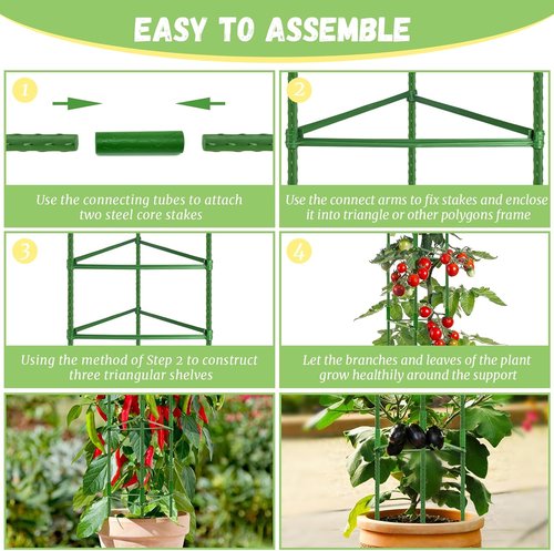 Legigo Tomato Cage - 6-Pack Garden Plant Support Up to 48 Inches | Ideal for Climbing Vegetables & Flowers